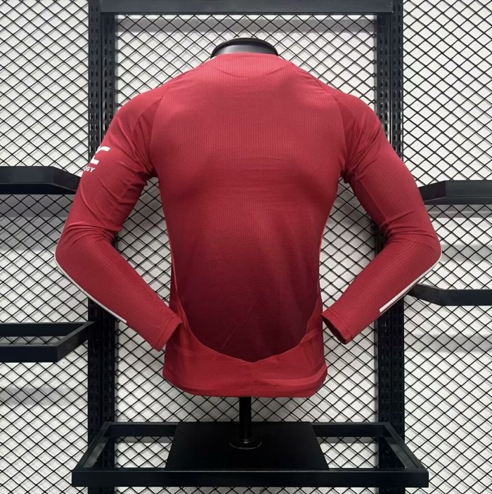 24-25 Manchester United Home Long Sleeve Kit Player Version