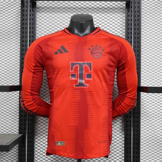 24-25 Bayern Munich Home Long Sleeve Kit Player Version