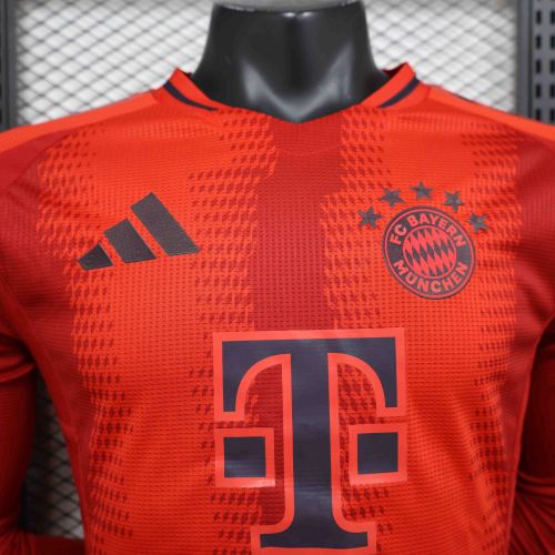 24-25 Bayern Munich Home Long Sleeve Kit Player Version
