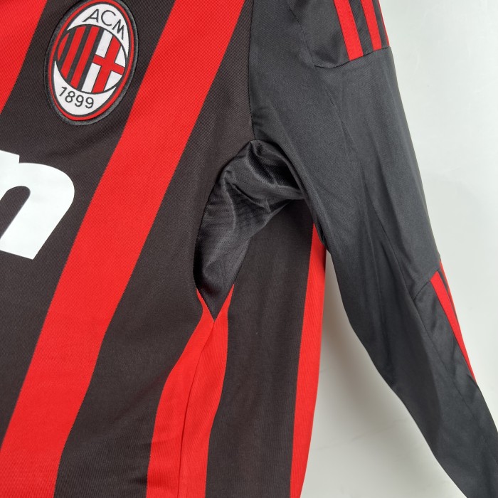 08-09 AC Milan long sleeve Retro Home Kit