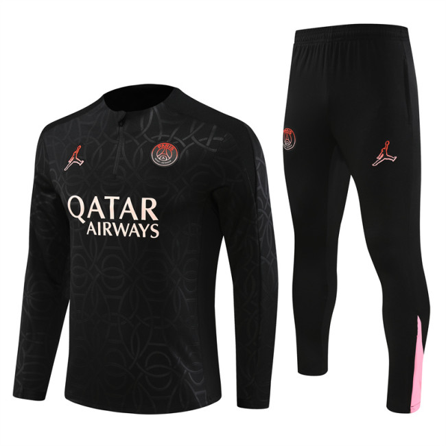 PSG tracksuit 24/25 black with embossing Quater Zip Training Kit