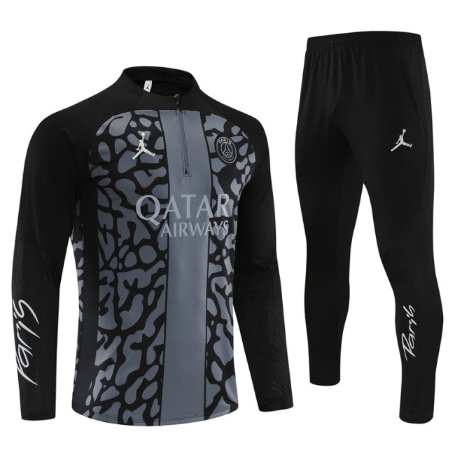 PSG tracksuit 23/24 black with grey Quater Zip Training Kit