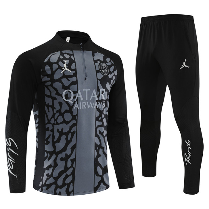 PSG tracksuit 23/24 black with grey Quater Zip Training Kit