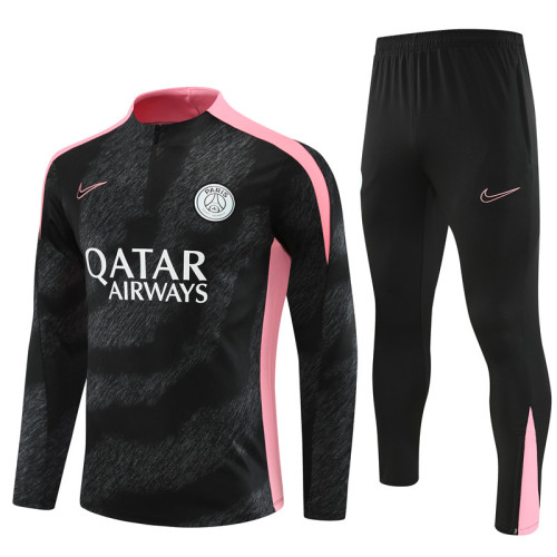 PSG tracksuit 24/25 camouflage black with pink Quater Zip Training Kit