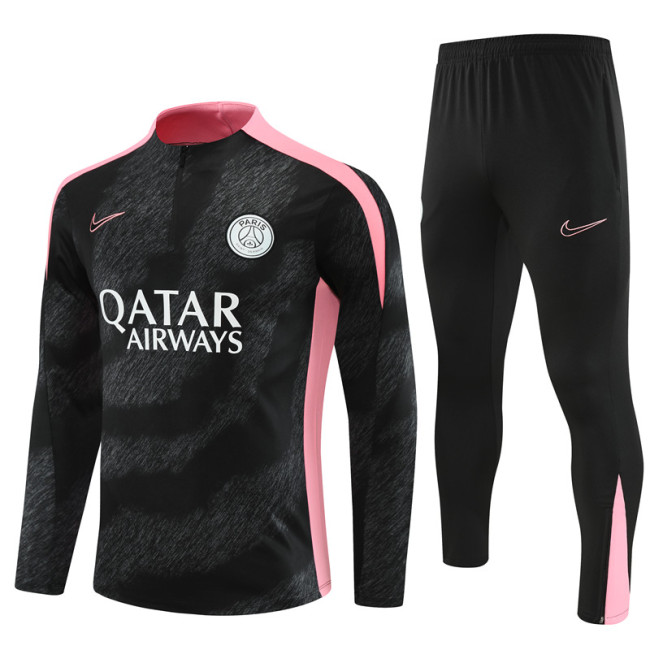 PSG tracksuit 24/25 camouflage black with pink Quater Zip Training Kit