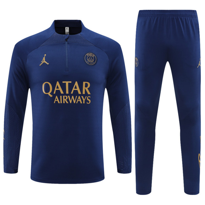 PSG tracksuit 23/24 navy blue Quater Zip Training Kit