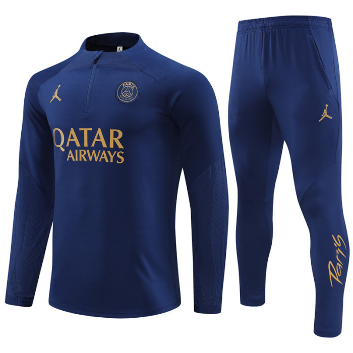 PSG tracksuit 23/24 navy blue Quater Zip Training Kit
