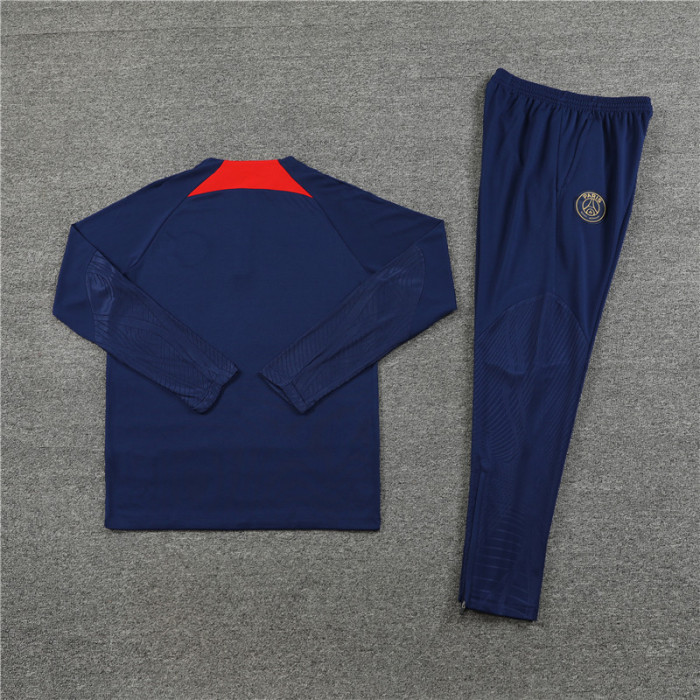 PSG tracksuit 23/24 navy blue with red Quater Zip Training Kit