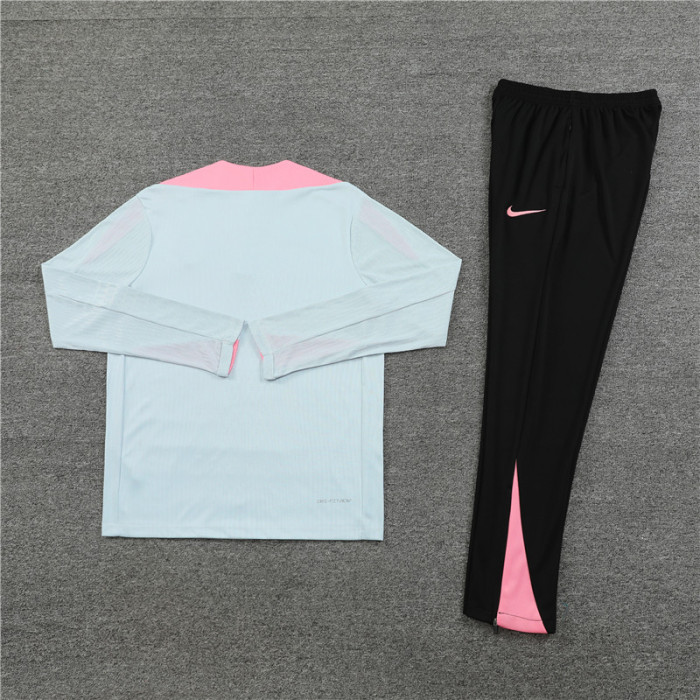 PSG tracksuit 24/25 light gray with pink Quater Zip Training Kit