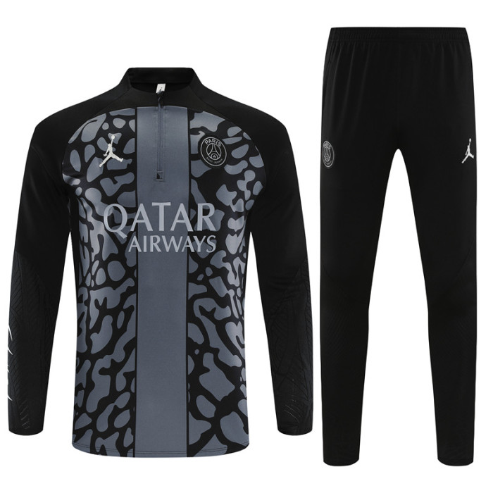 PSG tracksuit 23/24 black with grey Quater Zip Training Kit