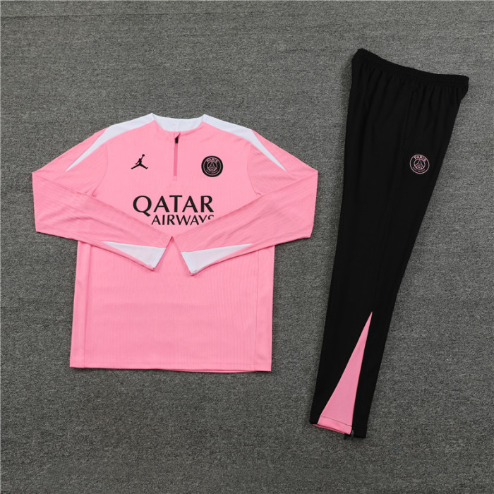 PSG tracksuit 24/25 pink with white Quater Zip Training Kit