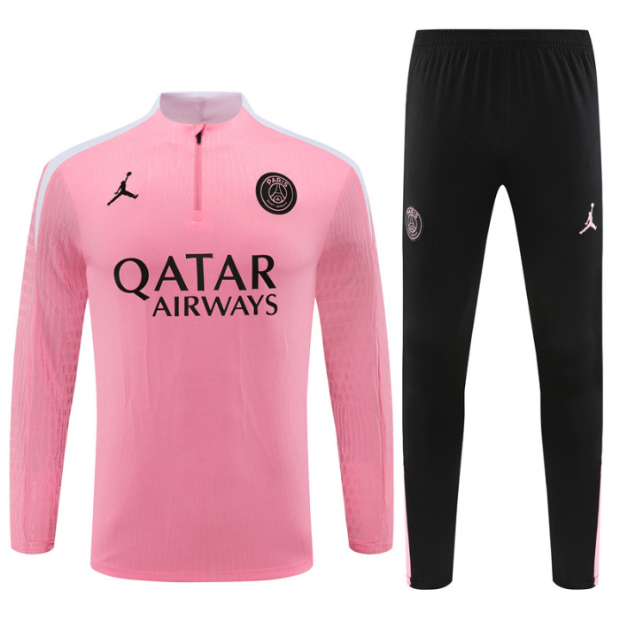 PSG tracksuit 24/25 pink with white Quater Zip Training Kit