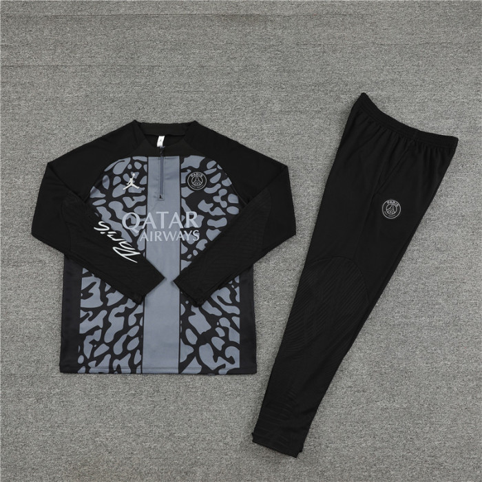 PSG tracksuit 23/24 black with grey Quater Zip Training Kit