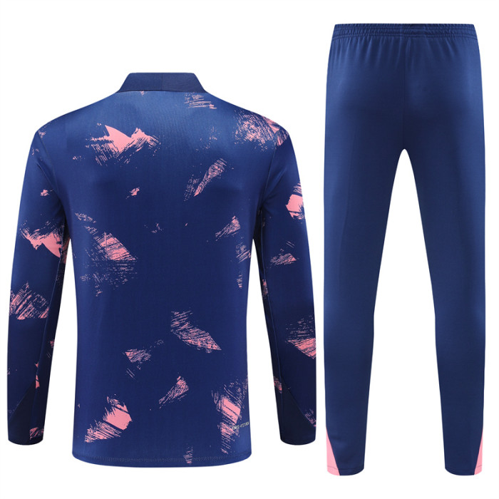 PSG tracksuit 24/25 navy blue with pink Quater Zip Training Kit
