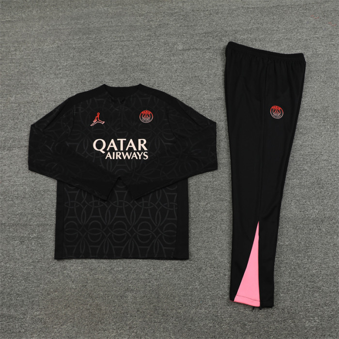 PSG tracksuit 24/25 black with embossing Quater Zip Training Kit