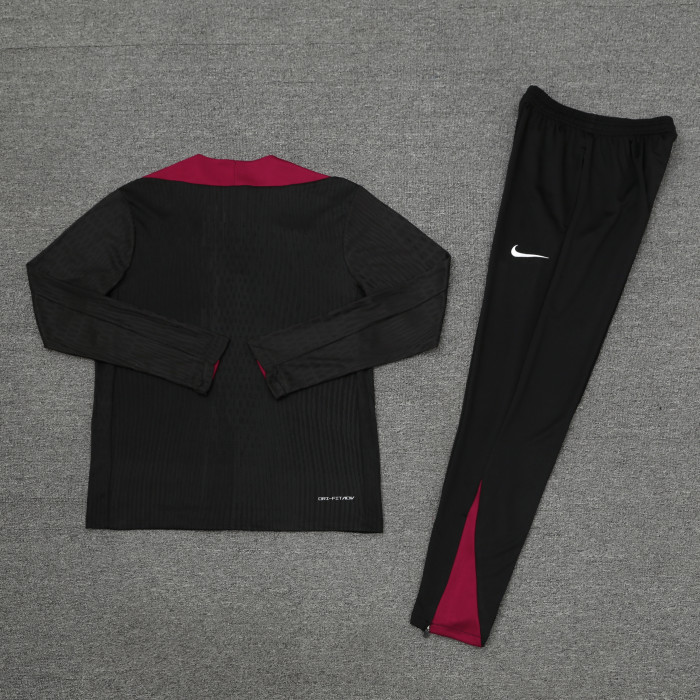 PSG tracksuit 24/25 black with red Quater Zip Training Kit