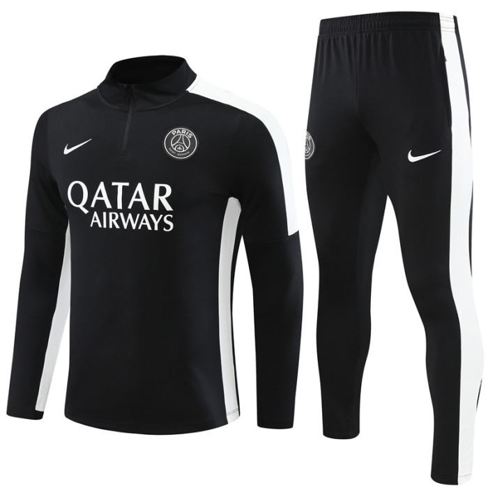 PSG tracksuit 23/24 black with white Quater Zip Training Kit