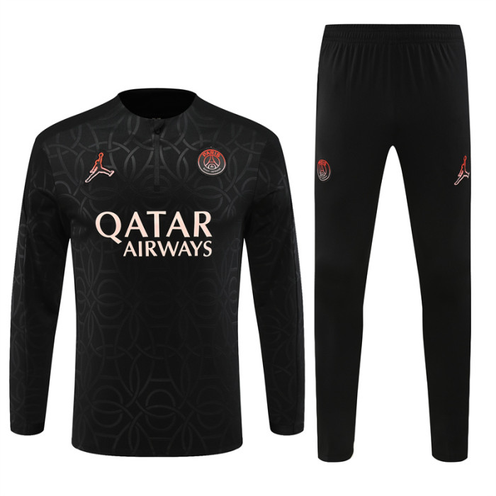 PSG tracksuit 24/25 black with embossing Quater Zip Training Kit