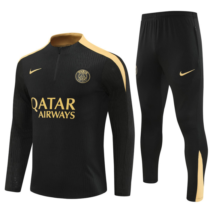 PSG tracksuit 24/25 black with gold Quater Zip Training Kit