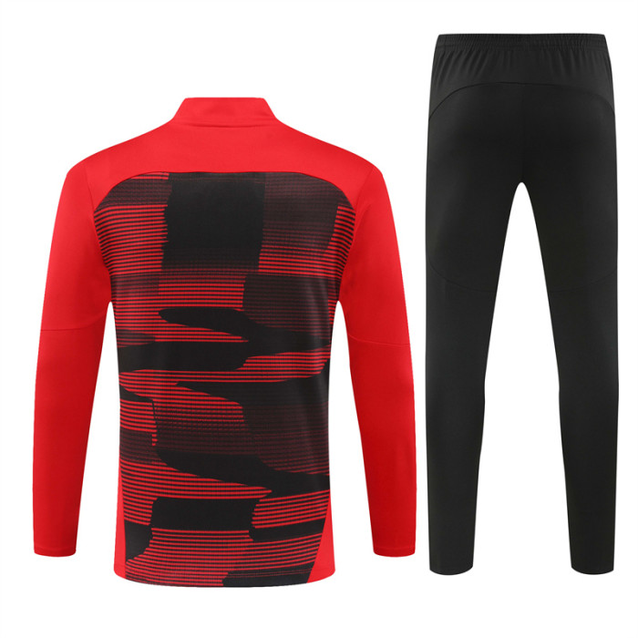 AC Milan tracksuit 24/25 red with black Quater Zip Training Kit