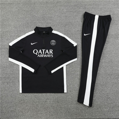 PSG tracksuit 23/24 black with white Quater Zip Training Kit