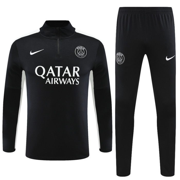 PSG tracksuit 23/24 black with white Quater Zip Training Kit