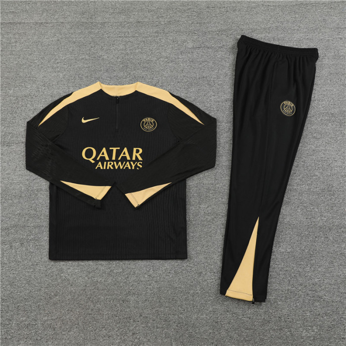 PSG tracksuit 24/25 black with gold Quater Zip Training Kit