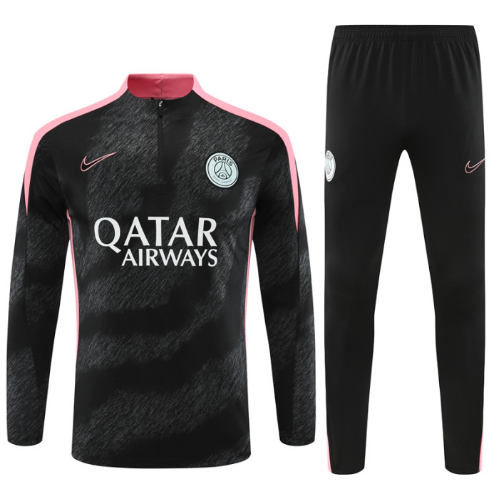 PSG tracksuit 24/25 camouflage black with pink Quater Zip Training Kit