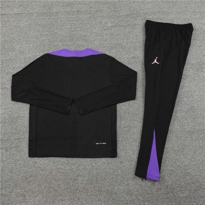 PSG tracksuit 24/25 black with purple Quater Zip Training Kit