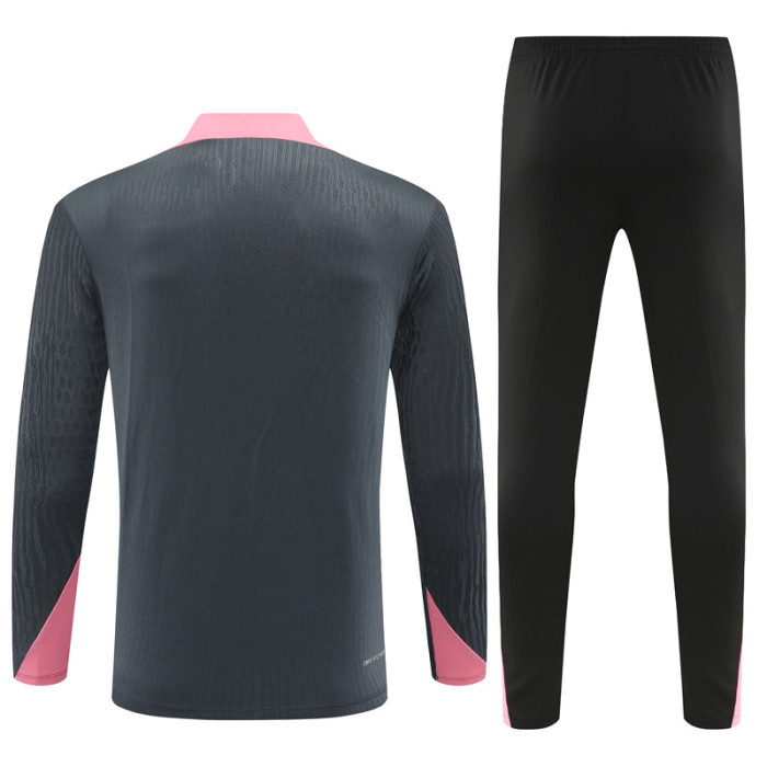 PSG tracksuit 24/25 dark gray with pink Quater Zip Training Kit