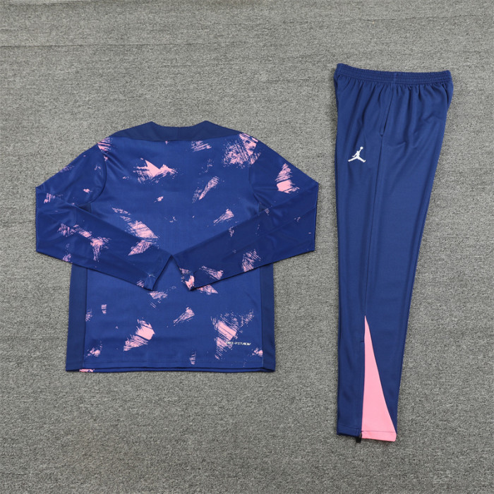 PSG tracksuit 24/25 navy blue with pink Quater Zip Training Kit