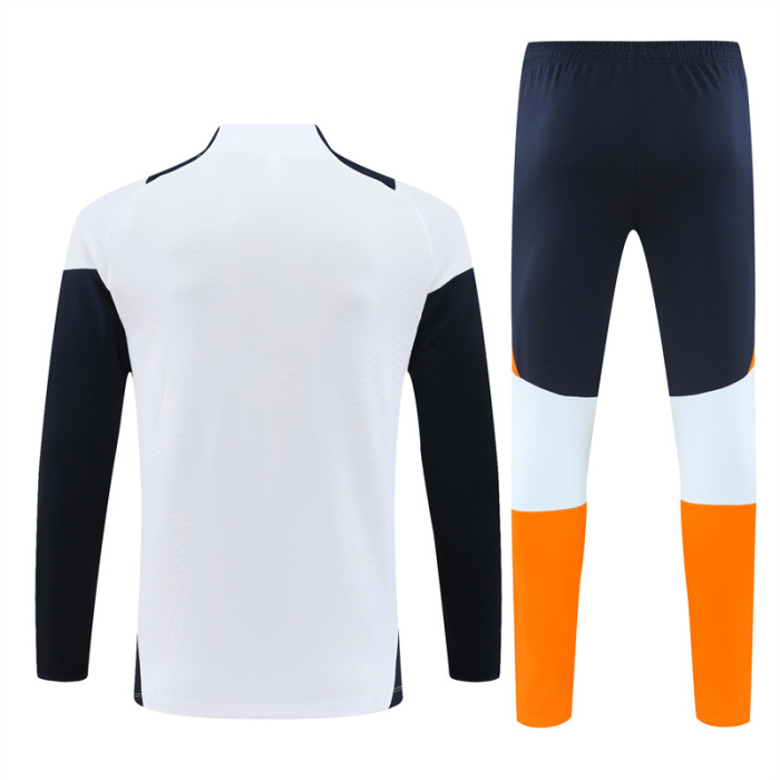 Real Madrid tracksuit 24/25 white with navy blue Quater Zip Training Kit