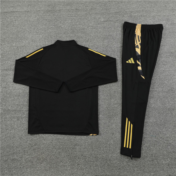 Real Madrid tracksuit 24/25 black with gold Quater Zip Training Kit