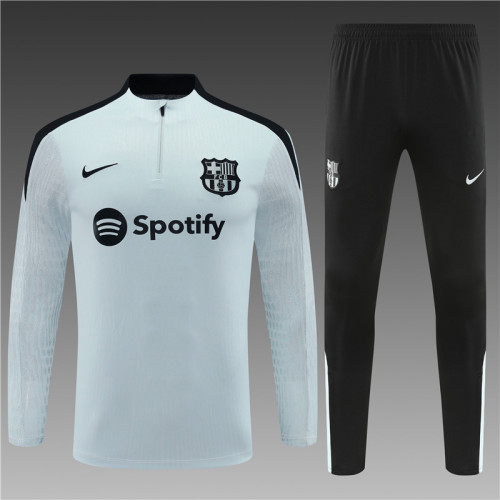 Barcelona tracksuit 24/25 Light grey Quater Zip Training Kit