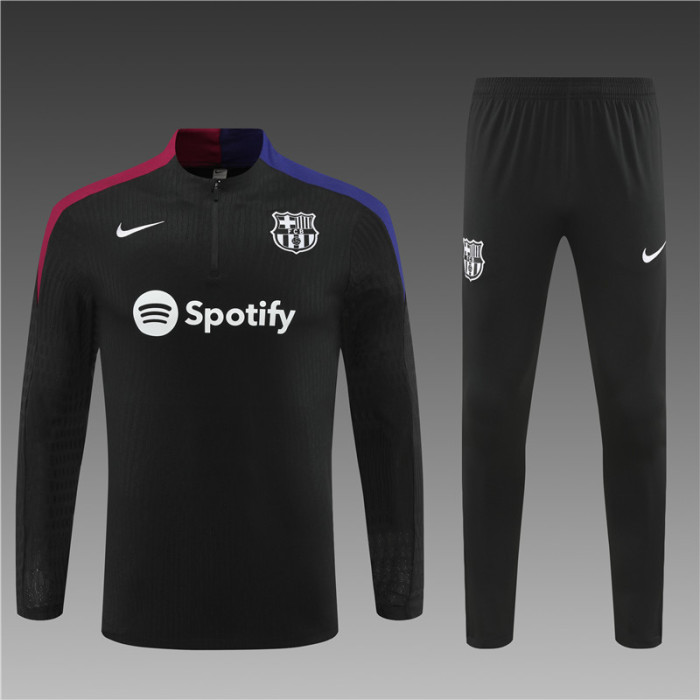 Barcelona Tracksuit 24/25 Black Quater Zip Training Kit