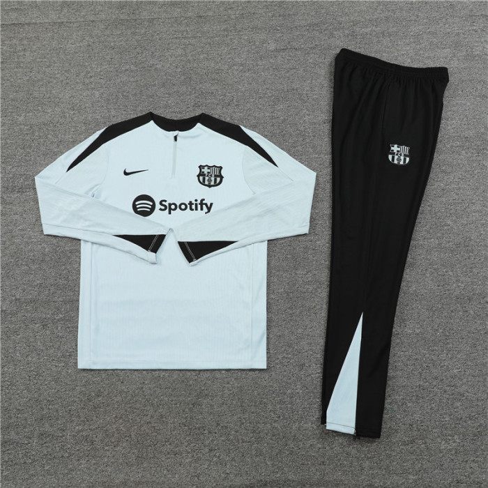 Barcelona tracksuit 24/25 Light grey Quater Zip Training Kit