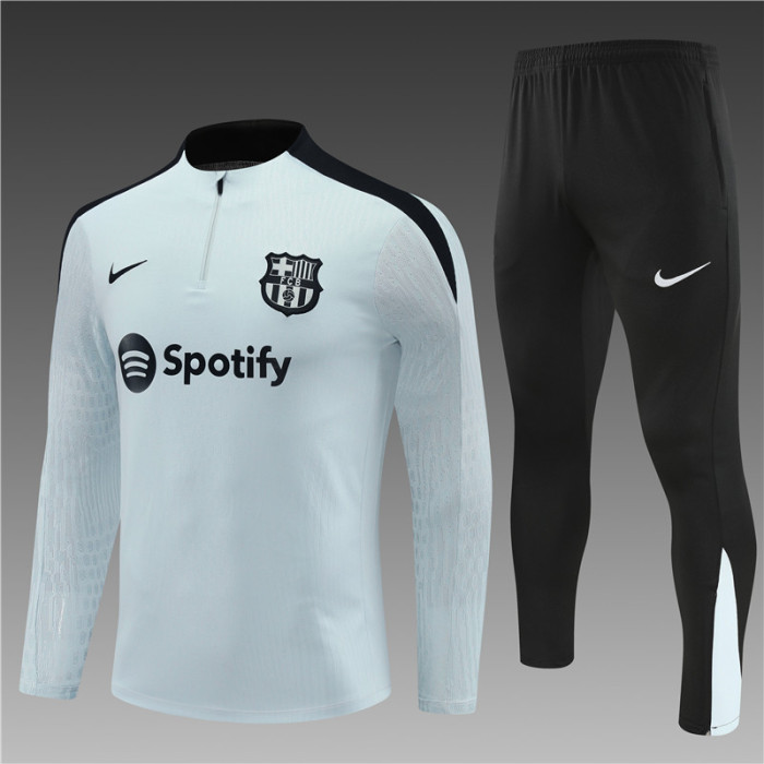 Barcelona tracksuit 24/25 Light grey Quater Zip Training Kit