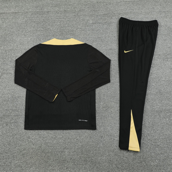 Barcelona tracksuit 24/25 Black with Gold Quater Zip Training Kit