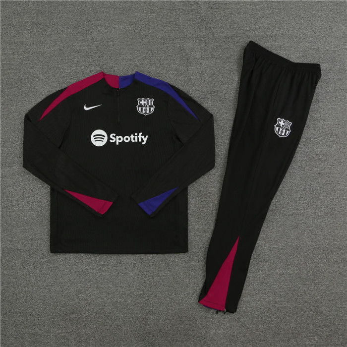 Barcelona Tracksuit 24/25 Black Quater Zip Training Kit
