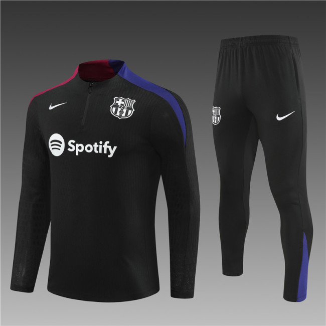 Barcelona Tracksuit 24/25 Black Quater Zip Training Kit