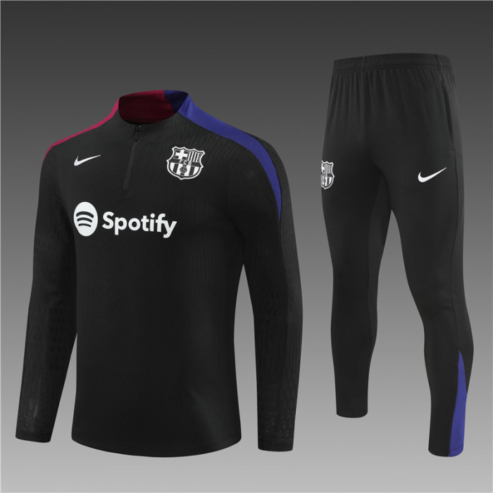 Barcelona Tracksuit 24/25 Black Quater Zip Training Kit