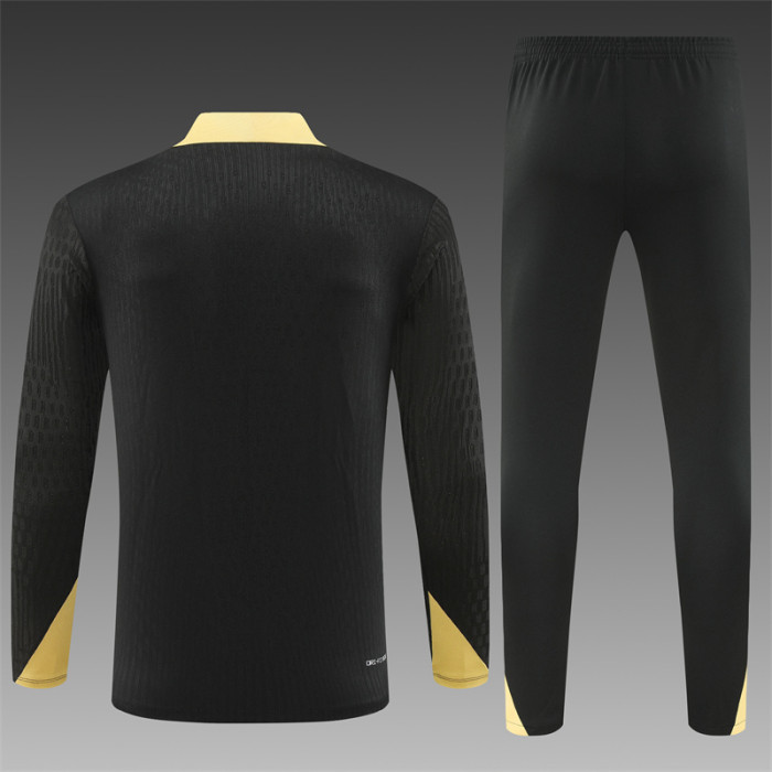 Barcelona tracksuit 24/25 Black with Gold Quater Zip Training Kit