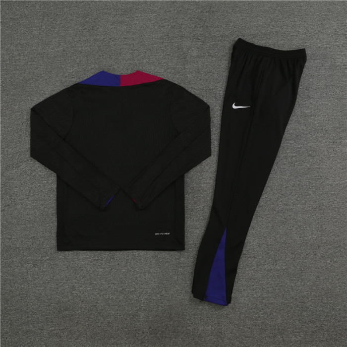 Barcelona Tracksuit 24/25 Black Quater Zip Training Kit