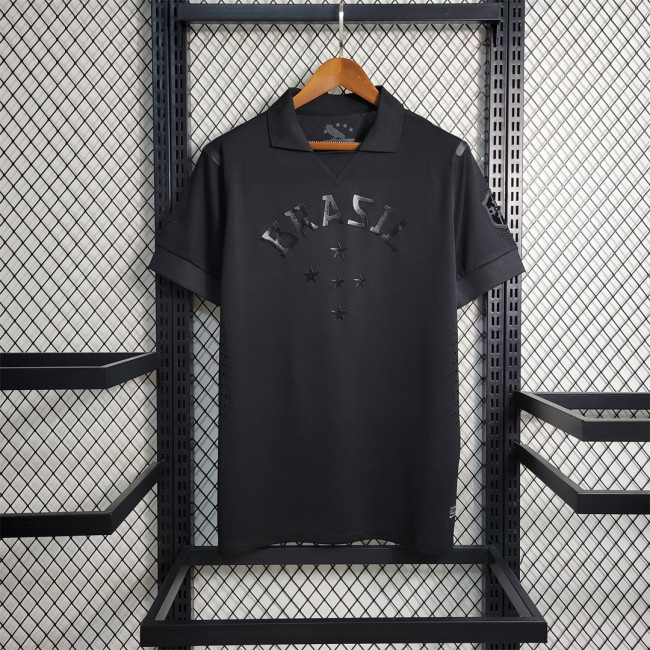 Brasil Brazil brésil trikot 2013/14 Retro Black Shirt