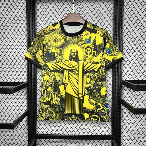 Brazil Brasil jersey Jesus the Redeemer Yellow trikot