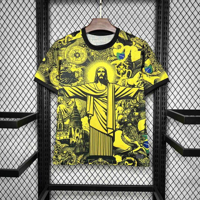 Brazil Brasil jersey Jesus the Redeemer Yellow trikot
