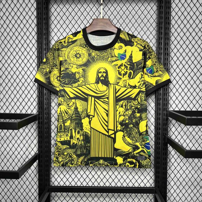 Brazil Brasil jersey Jesus the Redeemer Yellow trikot
