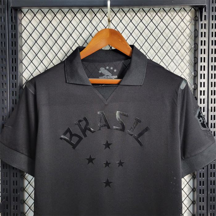 Brasil Brazil brésil trikot 2013/14 Retro Black Shirt