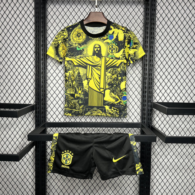 Brazil jersey Jesus Special Edition Kids Kits Yellow