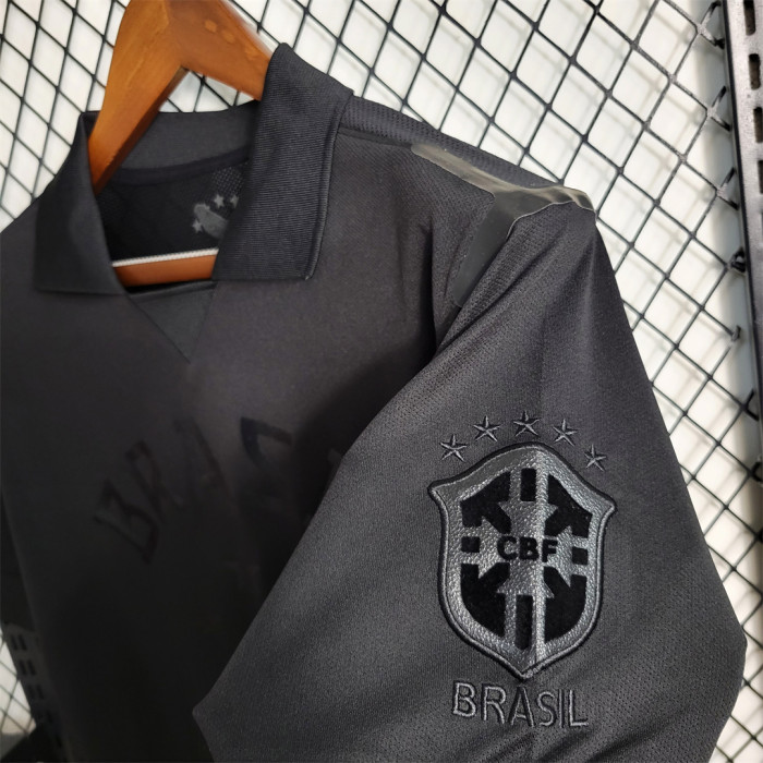 Brasil Brazil brésil trikot 2013/14 Retro Black Shirt